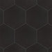 SomerTile - Textile Basic 9" x 10" Porcelain Hex Tile - Black 5
