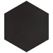 SomerTile - Textile Basic 9" x 10" Porcelain Hex Tile - Black
