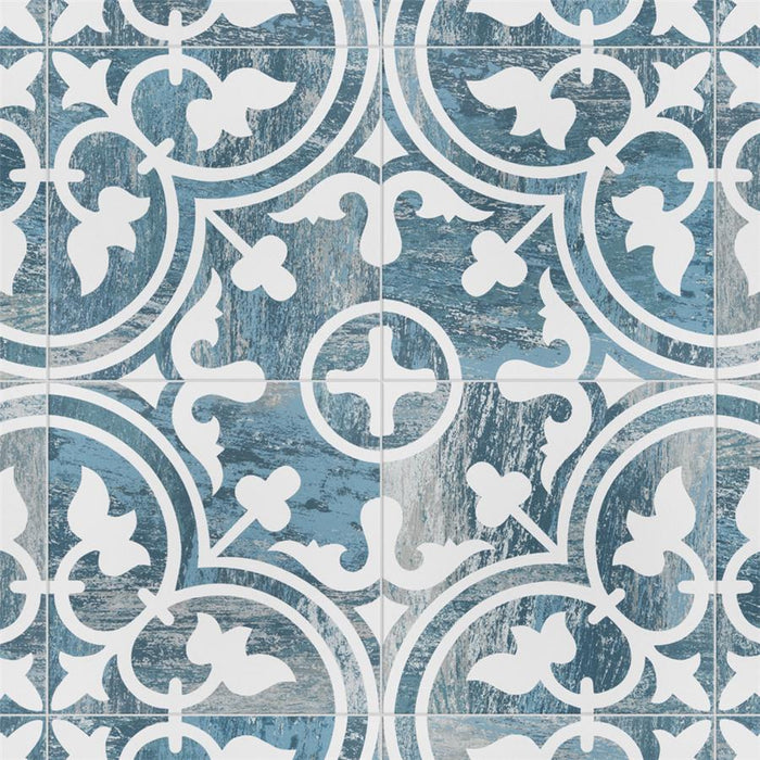 SomerTile - Cassis Arte 10" x 10" Porcelain Tile - Blue Day