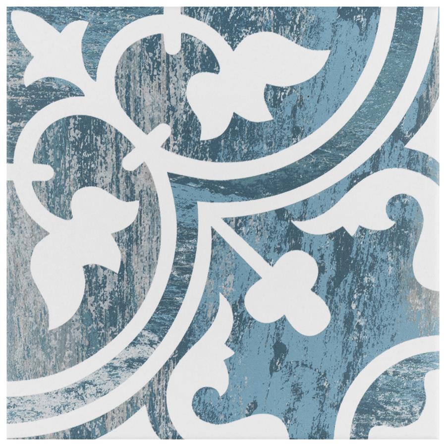 SomerTile - Cassis Arte 10&quot; x 10&quot; Porcelain Tile - Blue Day