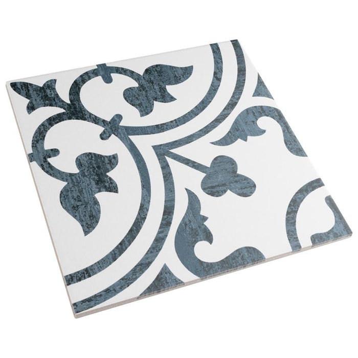 SomerTile - Cassis Arte 10" x 10" Porcelain Tile - Black