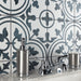 SomerTile - Cassis Arte 10" x 10" Porcelain Tile - Black wall installation