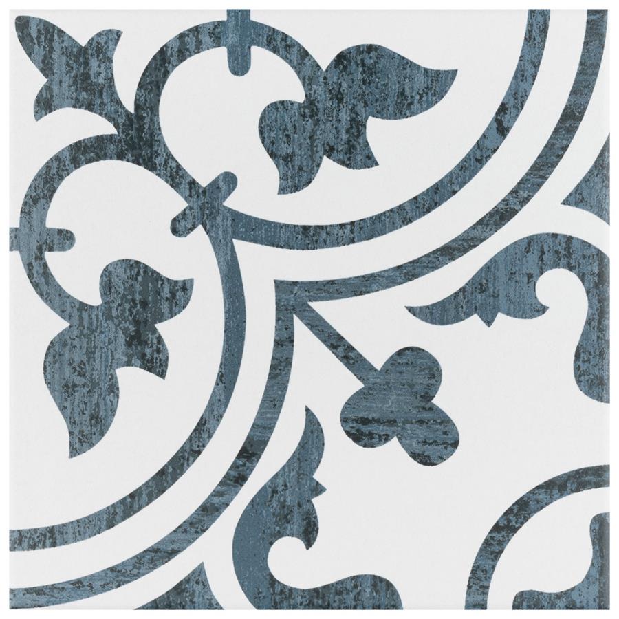 SomerTile - Cassis Arte 10&quot; x 10&quot; Porcelain Tile - Black