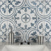 SomerTile - Cassis Arte 10" x 10" Porcelain Tile - Blue wall installation