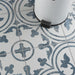 SomerTile - Cassis Arte 10" x 10" Porcelain Tile - Blue floor installation