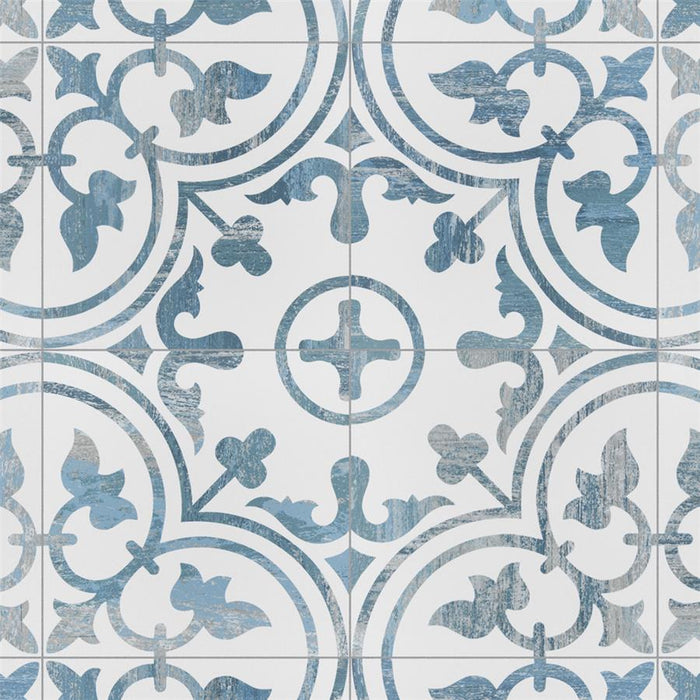 SomerTile - Cassis Arte 10" x 10" Porcelain Tile - Blue