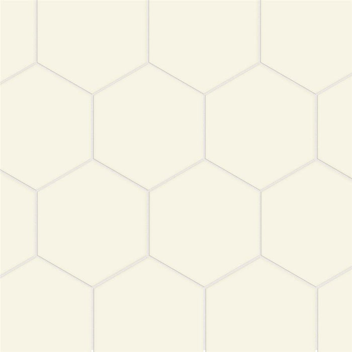 SomerTile - Textile Basic 9" x 10" Porcelain Hex Tile - Cotton 2