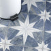SomerTile - Cassis Stella 10" x 10" Porcelain Tile - Blue Day floor installation
