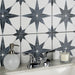 SomerTile - Cassis Stella 10" x 10" Porcelain Tile - Black wall installation