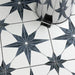 SomerTile - Cassis Stella 10" x 10" Porcelain Tile - Black floor installation