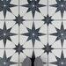 SomerTile - Cassis Stella 10" x 10" Porcelain Tile - Black floor installation