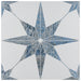 SomerTile - Cassis Stella 10" x 10" Porcelain Tile - Blue