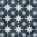 SomerTile - Cassis Stella 10" x 10" Porcelain Tile - Black Night