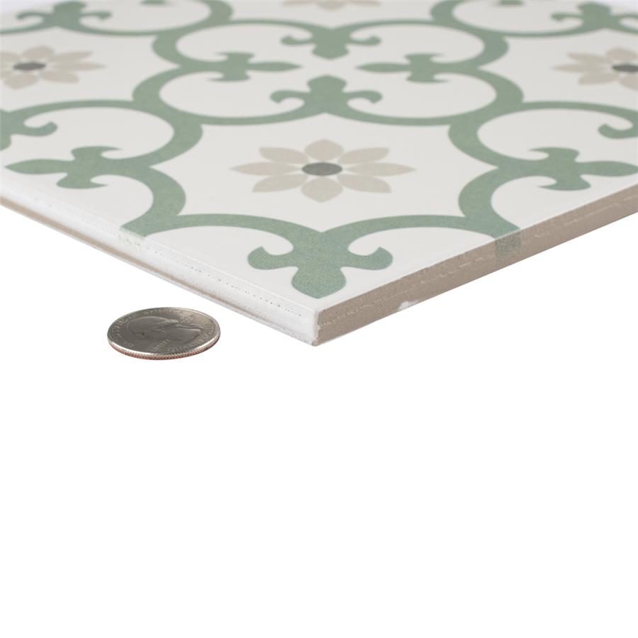 SomerTile - Daria 10&quot; x 10&quot; Porcelain Tile - Kale