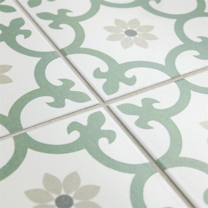 SomerTile - Daria 10" x 10" Porcelain Tile - Kale