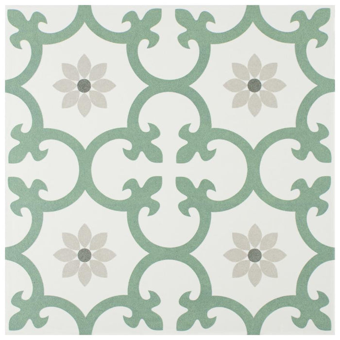 SomerTile - Daria 10" x 10" Porcelain Tile - Kale