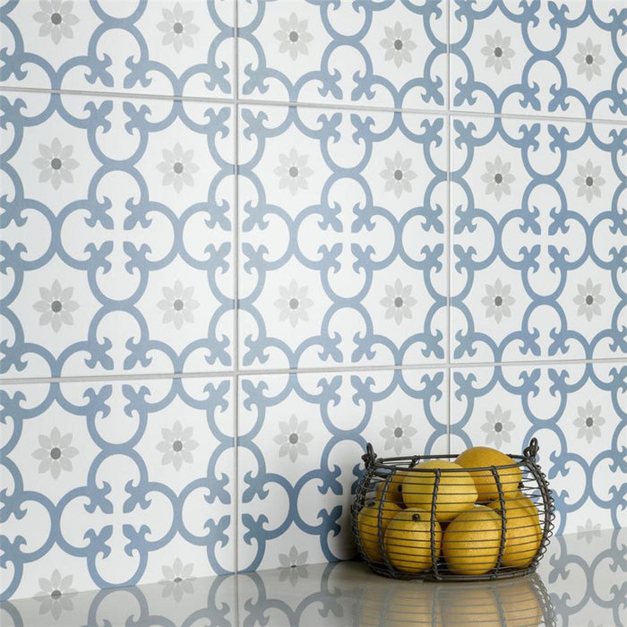 SomerTile - Daria 10" x 10" Porcelain Tile - Niagara wall installation