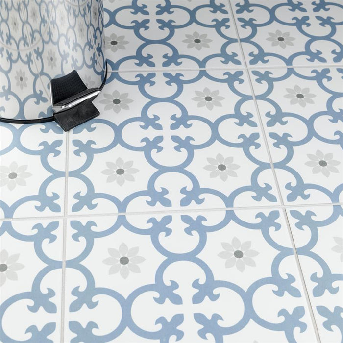 SomerTile - Daria 10" x 10" Porcelain Tile - Niagara floor installation