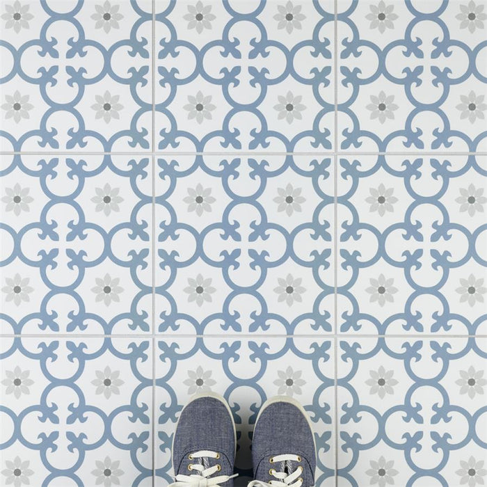 SomerTile - Daria 10" x 10" Porcelain Tile - Niagara floor installation