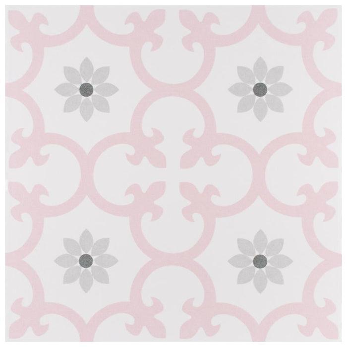 SomerTile - Daria 10" x 10" Porcelain Tile - Rose