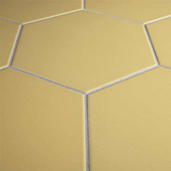 SomerTile - Textile Basic 9" x 10" Porcelain Hex Tile - Dandelion