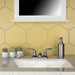SomerTile - Textile Basic 9" x 10" Porcelain Hex Tile - Dandelion wall installation