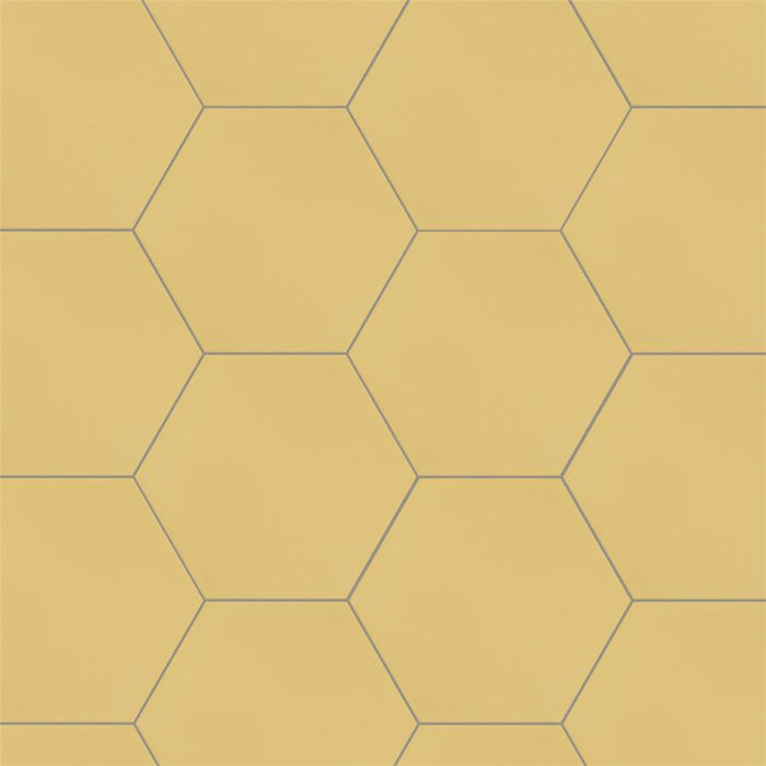SomerTile - Textile Basic 9" x 10" Porcelain Hex Tile - Dandelion