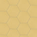 SomerTile - Textile Basic 9" x 10" Porcelain Hex Tile - Dandelion
