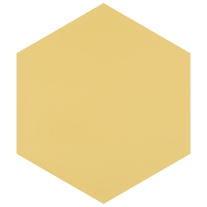 SomerTile - Textile Basic 9" x 10" Porcelain Hex Tile - Dandelion