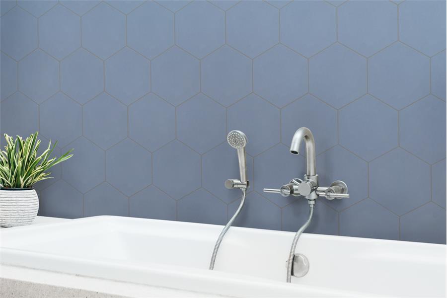 SomerTile - Textile Basic 9&quot; x 10&quot; Porcelain Hex Tile - Ducados wall installation