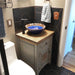 SomerTile - Gaudi 9" x 10" Porcelain Hex Tile - Black wall and floor installation