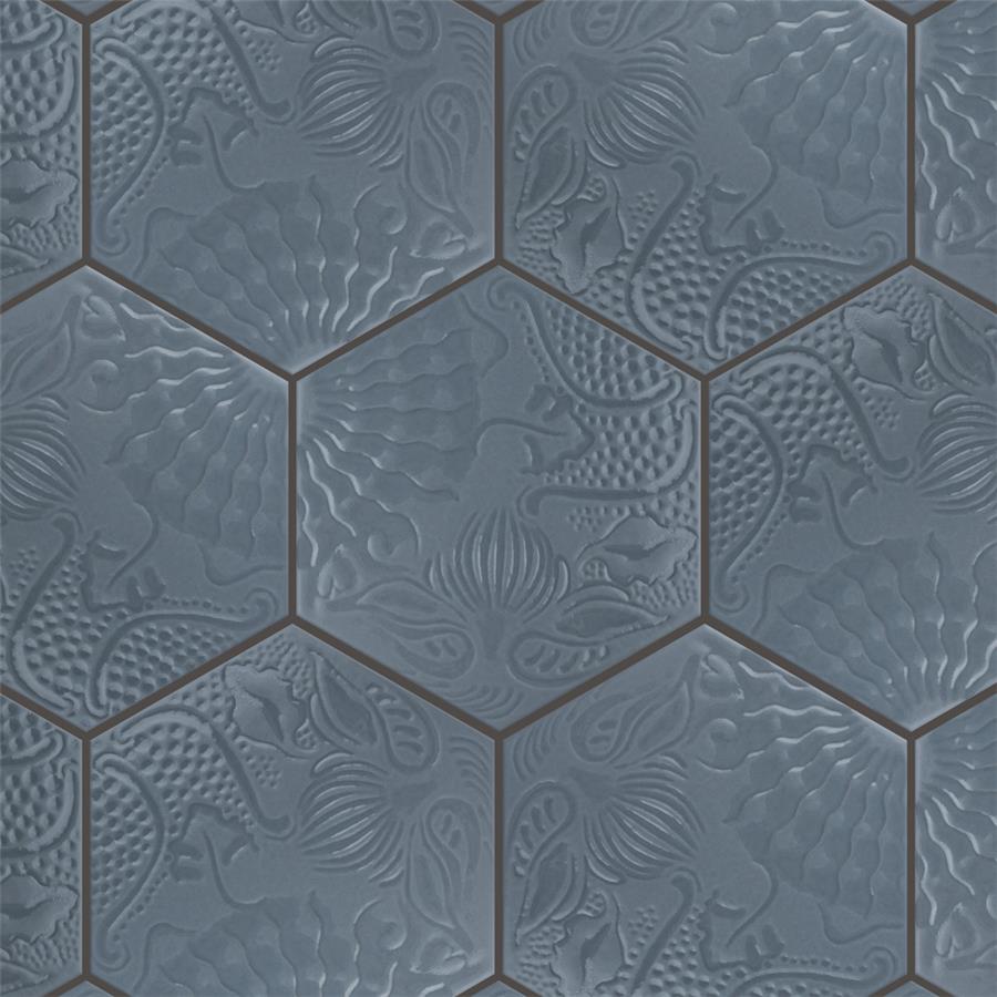 SomerTile - Gaudi Lux 9&quot; x 10&quot; Porcelain Hex Tile - Ducados