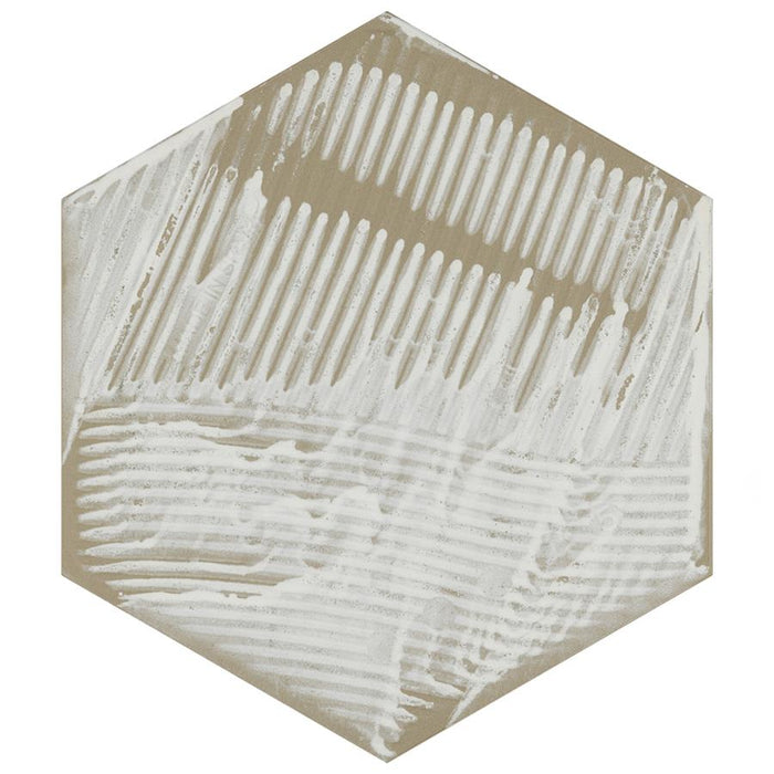 SomerTile - Gaudi Lux 9" x 10" Porcelain Hex Tile - Rose