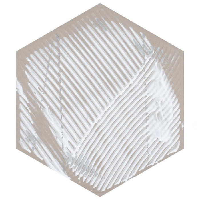 SomerTile - Gaudi Lux 9" x 10" Porcelain Hex Tile - White