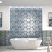 SomerTile - Gaudi React 9" x 10" Porcelain Hex Tile - Marina wall installation