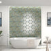 SomerTile - Gaudi React 9" x 10" Porcelain Hex Tile - Ocean wall installation