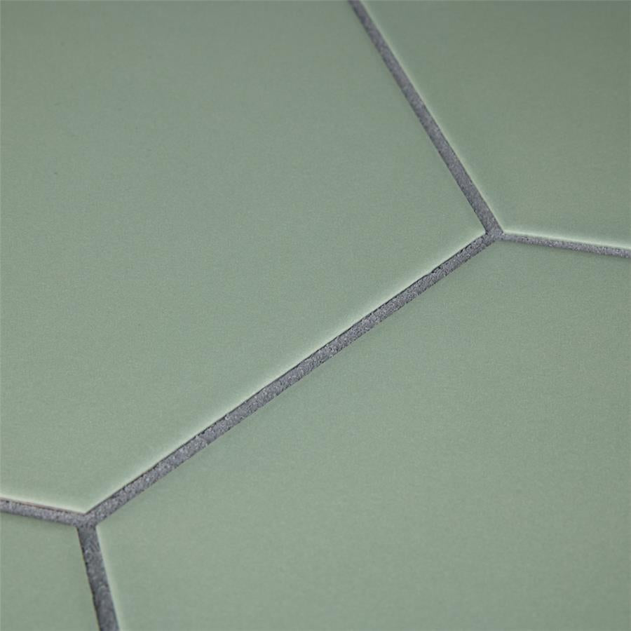 SomerTile - Textile Basic 9&quot; x 10&quot; Porcelain Hex Tile - Kale