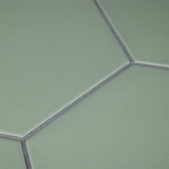 SomerTile - Textile Basic 9" x 10" Porcelain Hex Tile - Kale