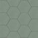 SomerTile - Textile Basic 9" x 10" Porcelain Hex Tile - Kale