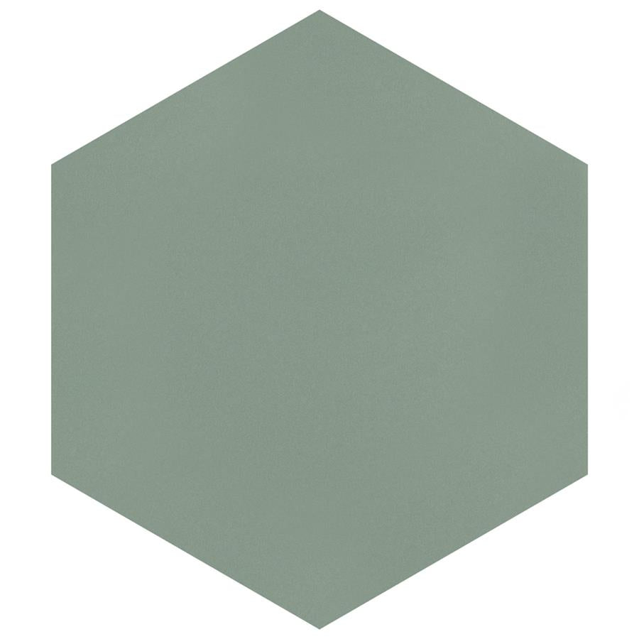 SomerTile - Textile Basic 9&quot; x 10&quot; Porcelain Hex Tile - Kale