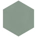 SomerTile - Textile Basic 9" x 10" Porcelain Hex Tile - Kale