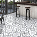 SomerTile - Lacour 10" x 10" Porcelain Tile - Grey floor installation