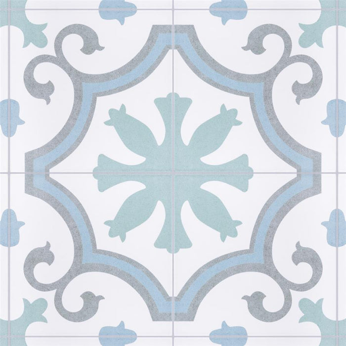 SomerTile - Lacour 10" x 10" Porcelain Tile - Aqua