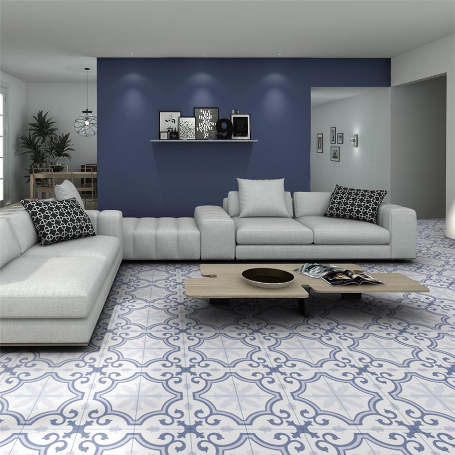 SomerTile - Lacour 10&quot; x 10&quot; Porcelain Tile - Arctic floor installation