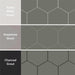 SomerTile - Textile Basic 9" x 10" Porcelain Hex Tile - Moss 3