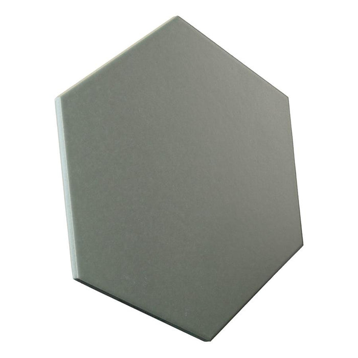 SomerTile - Textile Basic 9" x 10" Porcelain Hex Tile - Moss 4