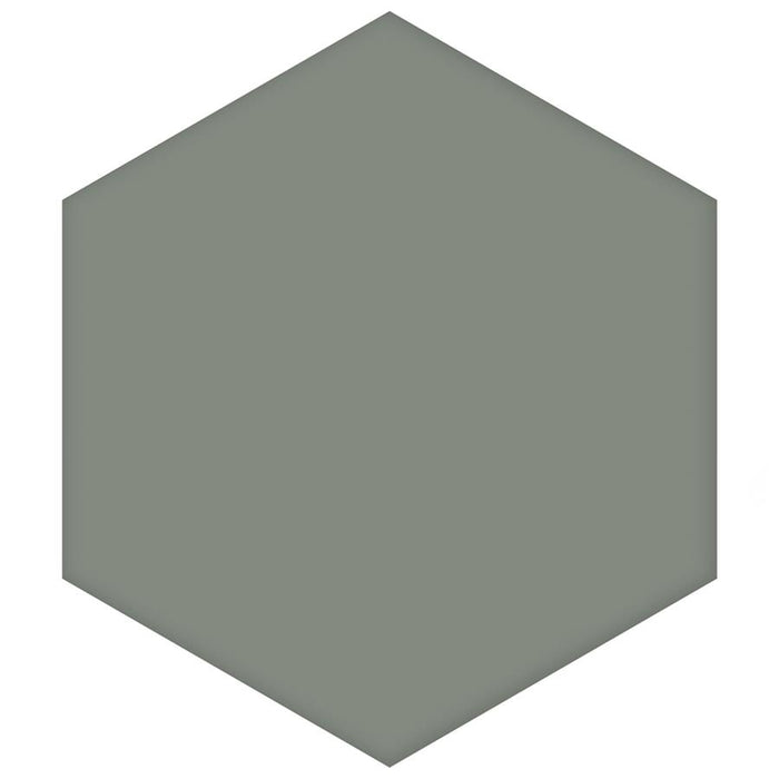 SomerTile - Textile Basic 9" x 10" Porcelain Hex Tile - Moss
