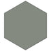 SomerTile - Textile Basic 9" x 10" Porcelain Hex Tile - Moss