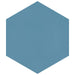 SomerTile - Textile Basic 9" x 10" Porcelain Hex Tile - Niagara