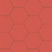 SomerTile - Textile Basic 9" x 10" Porcelain Hex Tile - Red 4